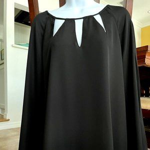 Goldray Stitch Fix Black Blouse Large Saima Keyhole Bell Sleeve NWT Shirt